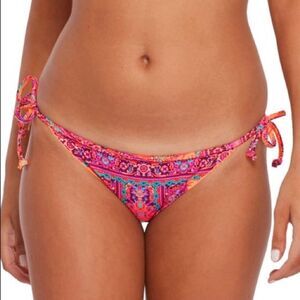Eidon Surf Bantu Tiki Side Tie Bright Paisley Print Bikini Bottoms Size Medium